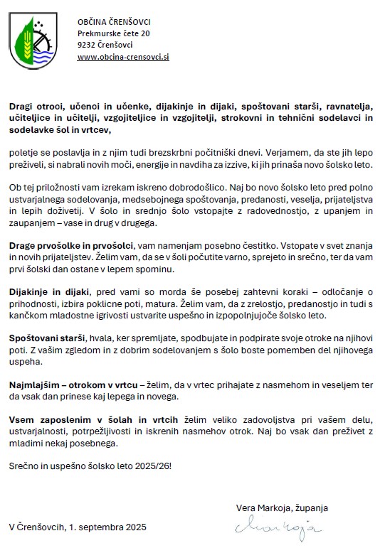 županjino voščilo